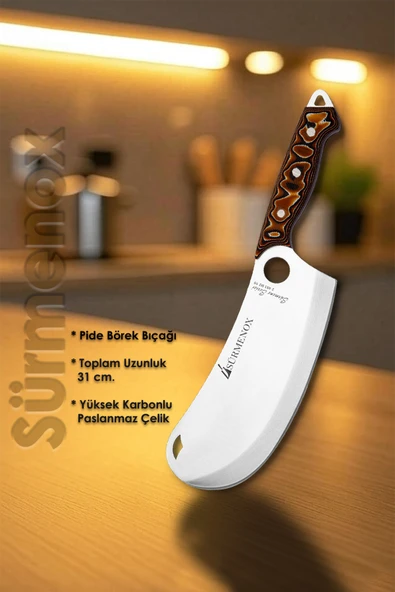 Sürmene Serisi Mutfak Bıçak Seti Pide Börek Pizza Salata Bıçağı Kahve Verzalit Sap HDS-127 - Resim 2