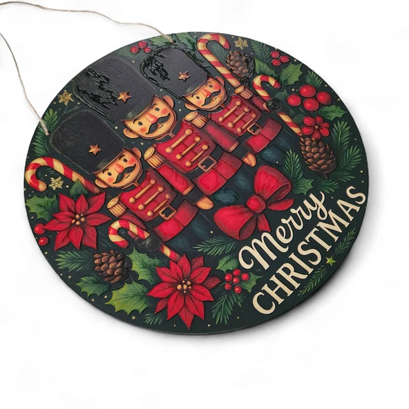 İngiliz Asker Yeni Yıl Evi Kapı ve Duvar Süsü - Resim 4