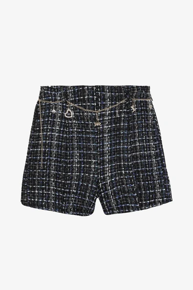 Quzu Zincir Detaylı Kadın Şort - Resim 5