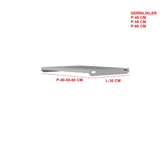 1 ADET DEPO RAFI HAFİF RACK TAVA   Galvaniz 60x30 cm 0,70 mm ürün görseli 1