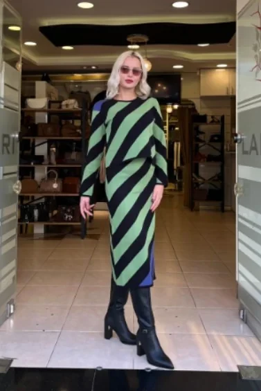 BİSİKLET YAKA ÇİZGİLİ TRİKO - Resim 6