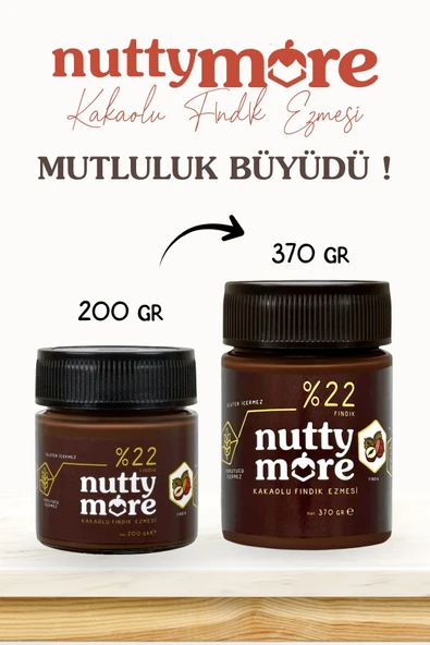 Nutty More %22 Kakaolu Fındık Ezmesi 370 gr x 9 Adet - Resim 4