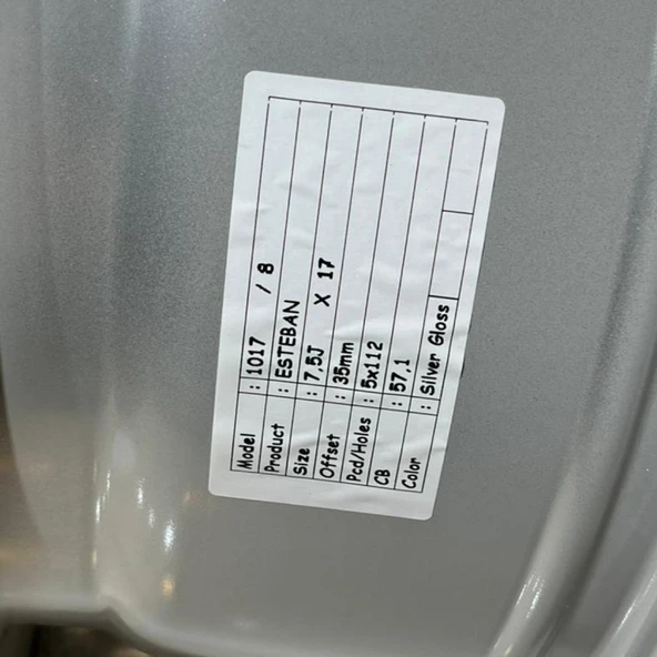 SONİC 1017 7.5*17 4*100 ET35 67.1 SILVER JANT 4 lü Takım - Resim 2