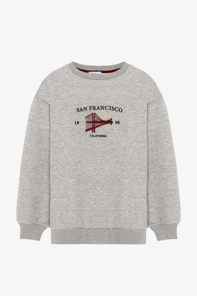 Quzu Nakış Detaylı Kadın Sweatshirt ürün görseli 1