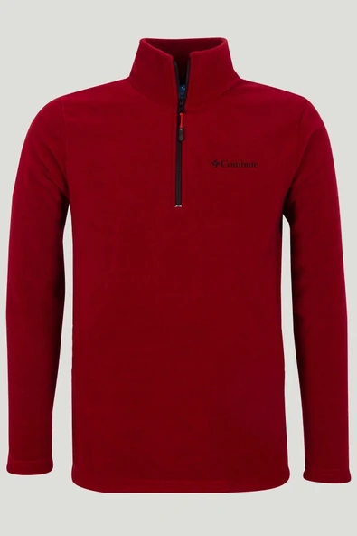 Kırmızı Renk Yarım Fermuarlı Erkek Polar 1207 - KIRMIZI ürün görseli 1