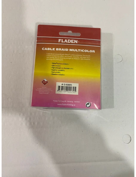 FLADEN MAXXIMUS  CABLE  BRAİD  MULTİCOLOR   0.16 MM 300 METRE EBRULİ İP MİSİNA - Resim 3