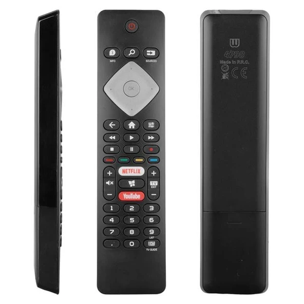 Philips BRC0884301/01- 43PUS6554- 50PUS6554/12- 55PUS6554- 65PUS6554/12 Netflix Youtube Tuşlu Lcd- Led TV Kumanda ürün görseli