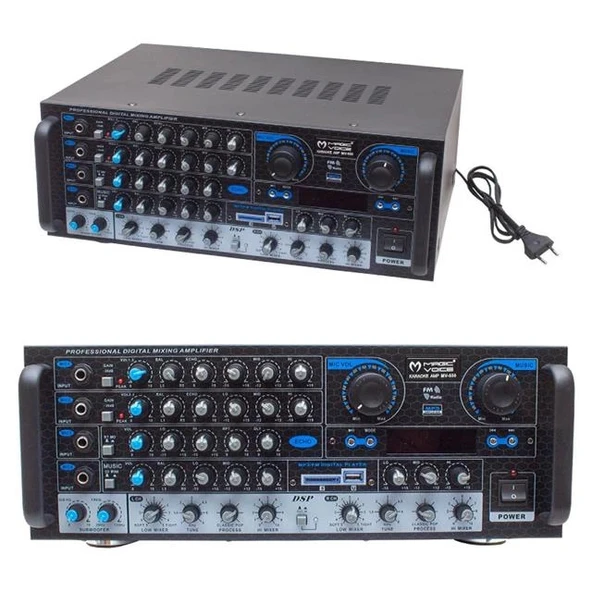 Magicvoice Mv-550 2x100 Watt Usb-Sd-Bluetooth- Balans Trafosuz Ses Mixer - Resim 2