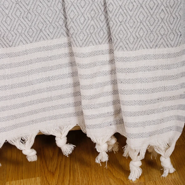 Buldan İşi Kaymaz Pamuklu 2'li Koltuk Örtüsü 170x210 Cm Kaliteli Koltuk Şalı Çekyat Kanepe Örtüsü (2 ADET) - Resim 3