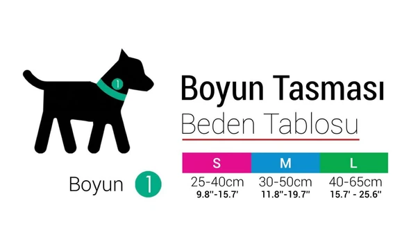 Tailpetz Splash L Orta-Büyük Irk Köpek Boyun Tasması (Boyun 40 cm x 65 cm) - Resim 4