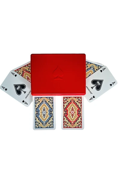 Kem Plastik Oyun Kağıdı Iskambil Kağıdı Çift Deste - Plastik Kutulu - Resim 6