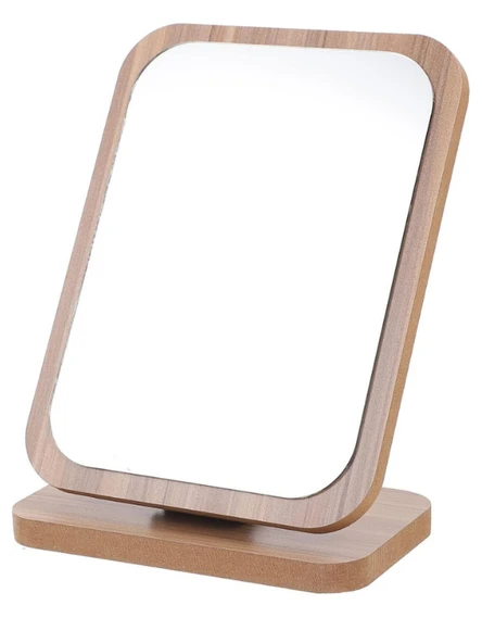 El Aynası Masa Aynası Makyaj Aynası Eğim Ayarlanabilir Kare Makeup Mirror 18cm Menteşeli ürün görseli