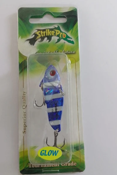 STRİKE PRO  4.5 CM VİBRASYON JİG YEM GLOW SIN48L (PURPLE ZEBRA) ürün görseli