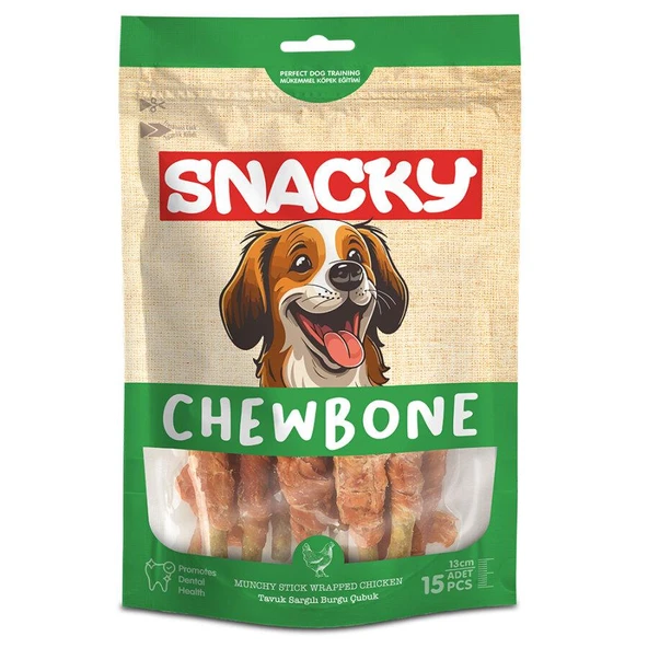 Snacky Munchy Tavuk Sargılı Köpek Ödül 10lu 120 gr ürün görseli 1