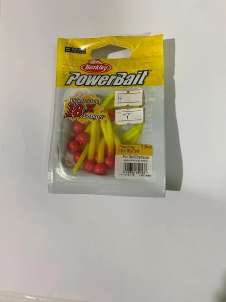 POWERBAİT MİCE TAİLS 8 CM ÖZEL ALABALIK YEMİ SARI ürün görseli