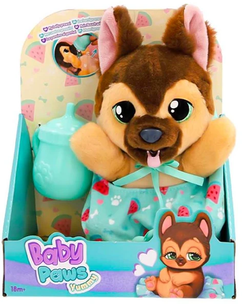 Baby Paws Yummy German Shepherd Çantalı Pelüş Köpek ürün görseli