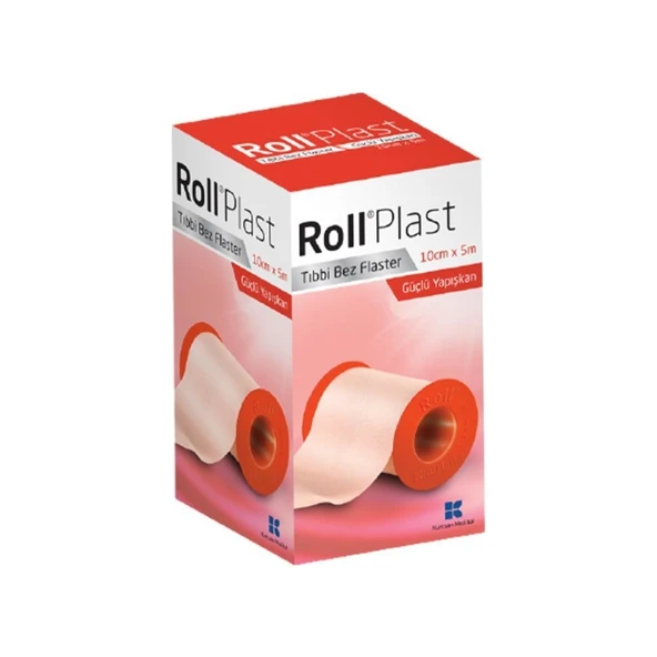 Roll Plast 10X5 M Tıbbi Flaster Çinko Oksitli Kauçuk Yapışkanlı ürün görseli 1