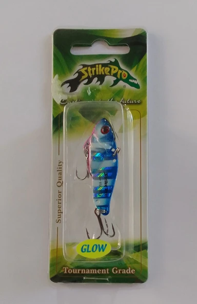 STRİKE PRO 4.5 CM VİBRASYON JİG YEM GLOW SIN50L (BLUE ZEBRA) ürün görseli