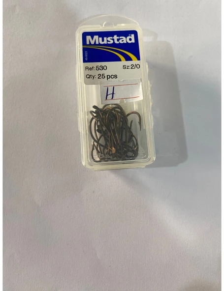 MUSTAD 530 BAKIR BRONZ KARIŞIMI RENK ORTA BOY DELİKSİZ SAPLI 25  İĞNE NO 2/0 ürün görseli