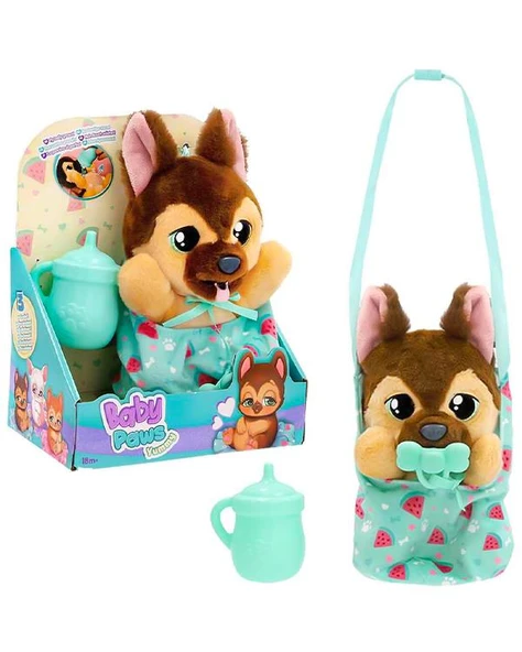 Baby Paws Yummy German Shepherd Çantalı Pelüş Köpek - Resim 2