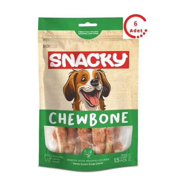 Snacky Munchy Tavuk Sargılı Köpek Ödül 10lu 120 gr x 6 Adet ürün görseli 1