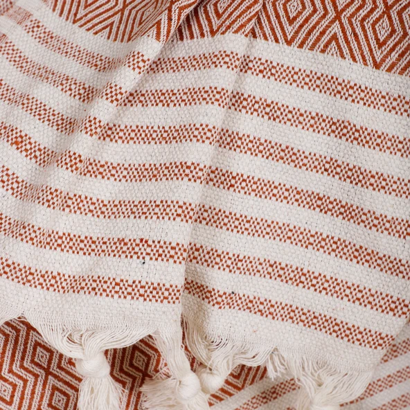 Buldan İşi Kaymaz Pamuklu 2'li Koltuk Örtüsü 170x210 Cm Kaliteli Koltuk Şalı Çekyat Kanepe Örtüsü (2 ADET) - Resim 4