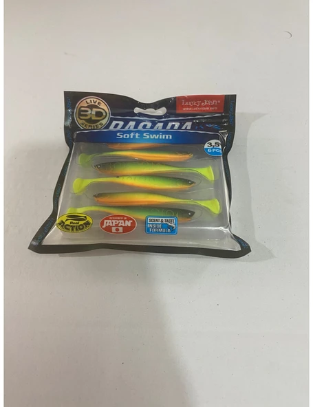 LUCKY JOHN BASARA SOFT SWİM  3.5''140403-PG02 SİLİKON YEM ürün görseli