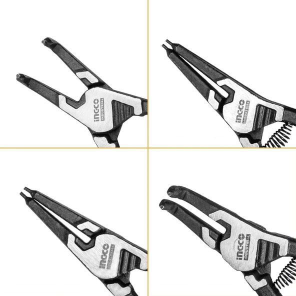 Ingco HCCPS26125 125mm 4'lü Çantalı Segman Pensesi Seti (Düz:İç/Dış-Eğri:İç/Dış) - Resim 4