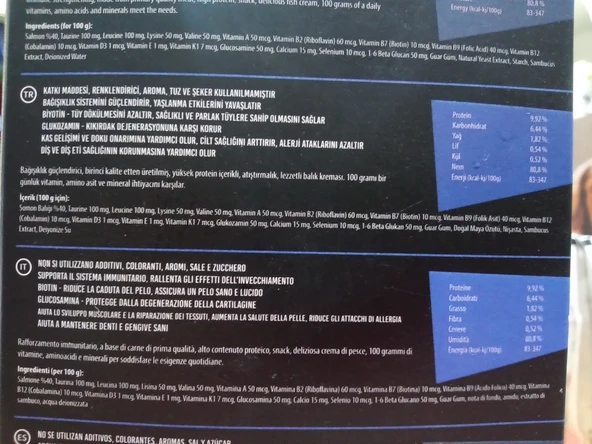 Tail Paws Hazel Şekersiz Kedi Sıvı Ödül Balıklı 15 Gram 20 Adet - Resim 2