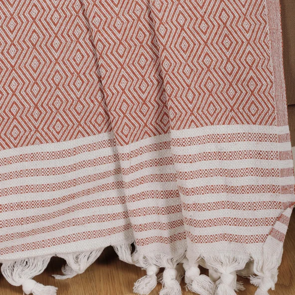 Buldan İşi Kaymaz Pamuklu 2'li Koltuk Örtüsü 170x210 Cm Kaliteli Koltuk Şalı Çekyat Kanepe Örtüsü (2 ADET) - Resim 3