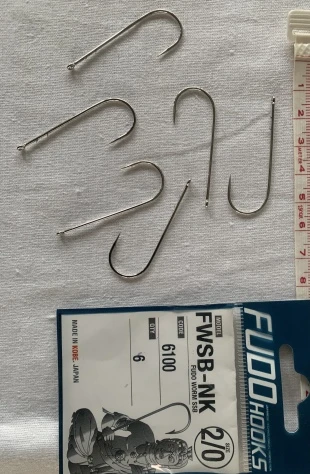 FUDO 6100 WORM SSB NİKEL UZUN PALA TIRNAKLI NO: 2/0 OLTA İĞNESİ ürün görseli