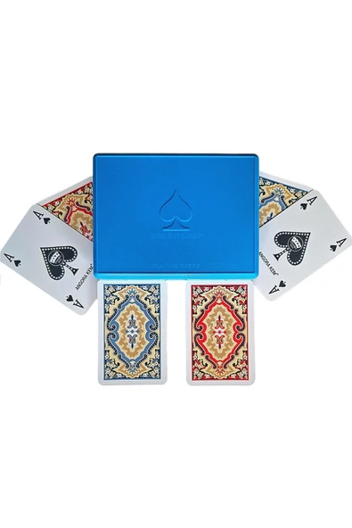 Kem Plastik Oyun Kağıdı Iskambil Kağıdı Çift Deste - Plastik Kutulu - Resim 7