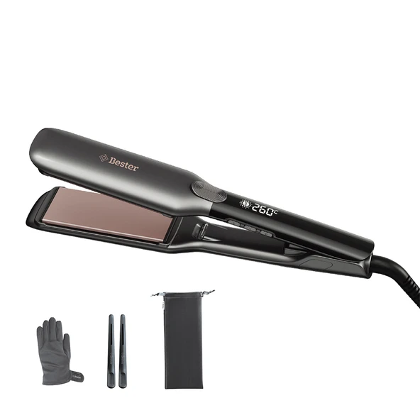 Bester S9100 ProLuxe 260°C Keratin Protect Geniş Plakalı Saç Düzleştirici ürün görseli 1