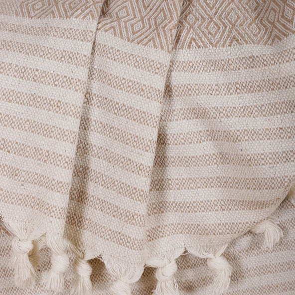 Buldan İşi Kaymaz Pamuklu 2'li Koltuk Örtüsü 170x210 Cm Kaliteli Koltuk Şalı Çekyat Kanepe Örtüsü (2 ADET) - Resim 3