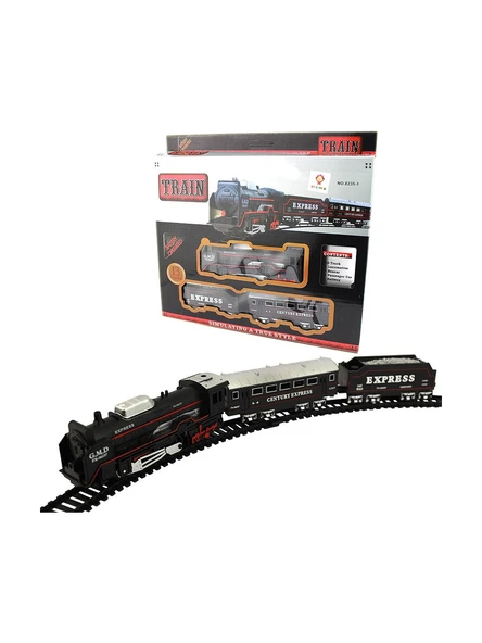 Oyuncak Tren Seti Kara Tren 13 Parça - Resim 2