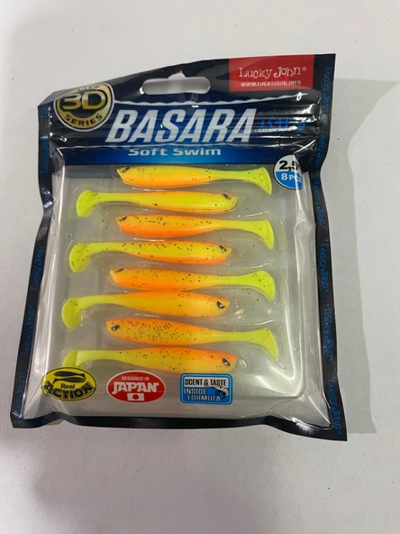 LUCKY JOHN BASARA 3D SOFT SWİM 2.5'' (6.35 cm) PG03 8P SİLİKON  YEM ürün görseli