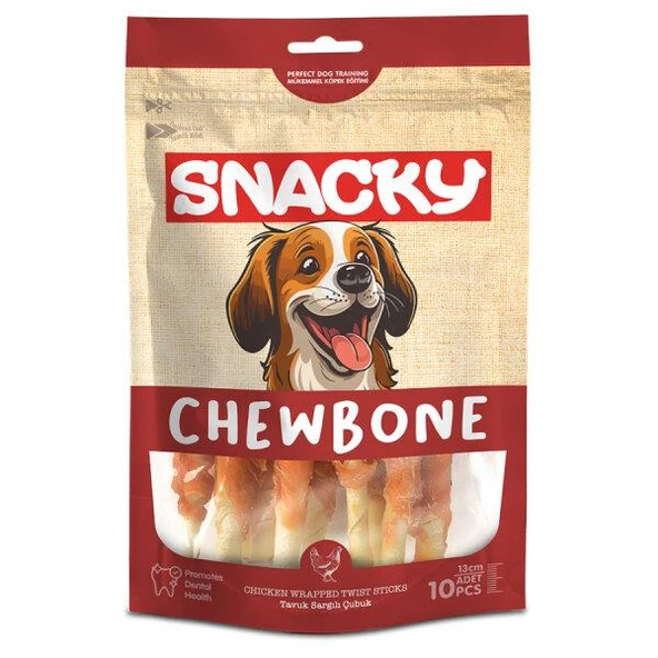 Snacky Tavuk Sargılı Çubuk Köpek Ödül 10'lu 100 Gr ürün görseli 1