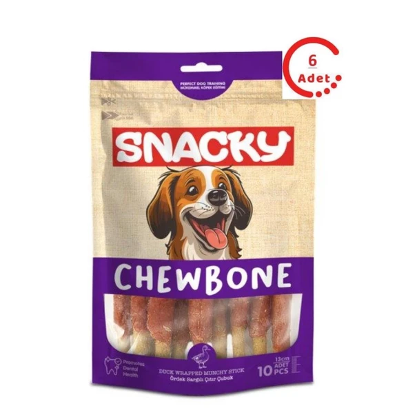 Snacky Munchy Ördek Sargılı Köpek Ödülü 10lu x 6 Adet ürün görseli 1