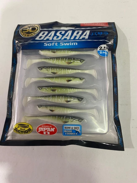 LUCKY JOHN BASARA 3D SOFT SWİM 2.5'' (6.35 cm) PG11 8P SİLİKON  YEM ürün görseli