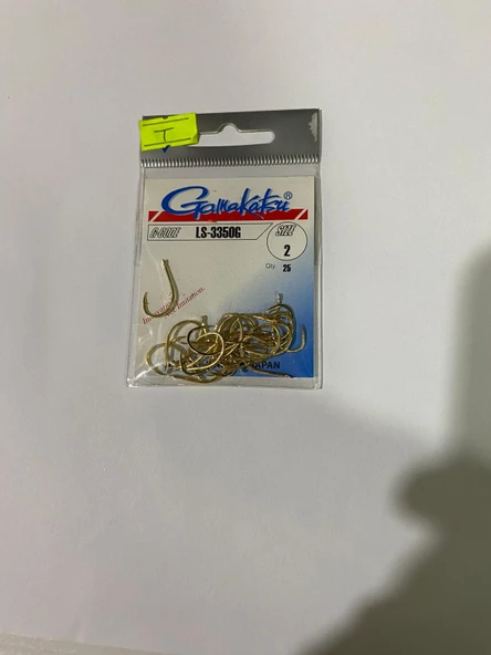 Gamakatsu LS-3350G   NO :2 Sarı Olta İğnesi 25 ' Lİ PAKET ürün görseli