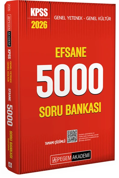 Pegem Efsane 5000 Soru Bankası Tamamı Çözümlü ürün görseli 1