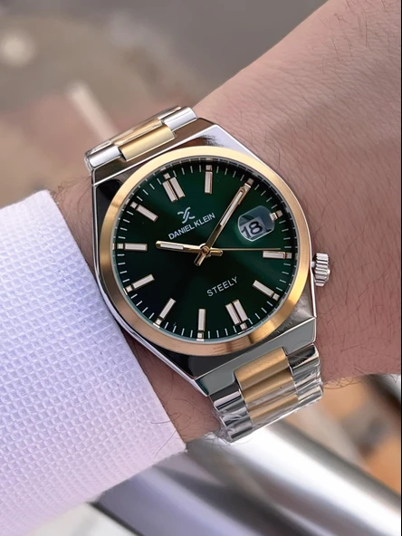 Daniel Klein Erkek Kol Saati 30 Metre Suya Dayanıklı Çelik Kordon + Bileklik Hediyeli VS.BLKT.0653 - Resim 3