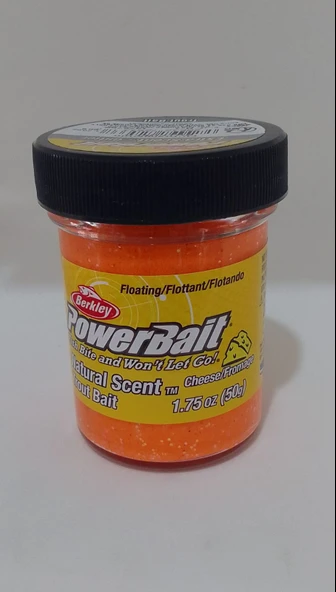 BERKLEY POWERBAİT TURUNCU PEYNİRLİ (72533)ALABALIK HAMURU - Resim 2