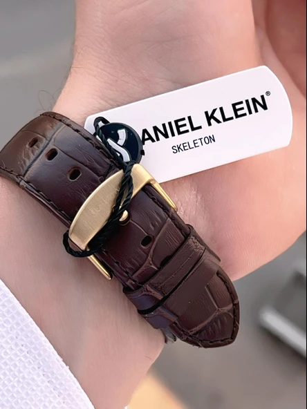 Daniel Klein Deri Kordon Otomatik Mekanizma Metap Ve Güneş Kadranlı Erkek Kol Saati+Bileklik 14013.5 - Resim 6