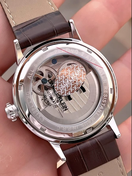 Daniel Klein Deri Kordon Otomatik Mekanizma Metap Ve Güneş Kadranlı Erkek Kol Saati+Bileklik 14013.3 - Resim 5