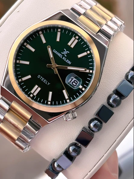 Daniel Klein Erkek Kol Saati 30 Metre Suya Dayanıklı Çelik Kordon + Bileklik Hediyeli VS.BLKT.0653 ürün görseli