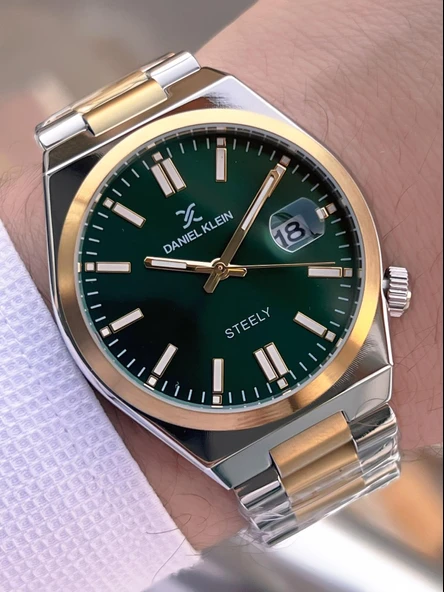 Daniel Klein Erkek Kol Saati 30 Metre Suya Dayanıklı Çelik Kordon + Bileklik Hediyeli VS.BLKT.0653 - Resim 2