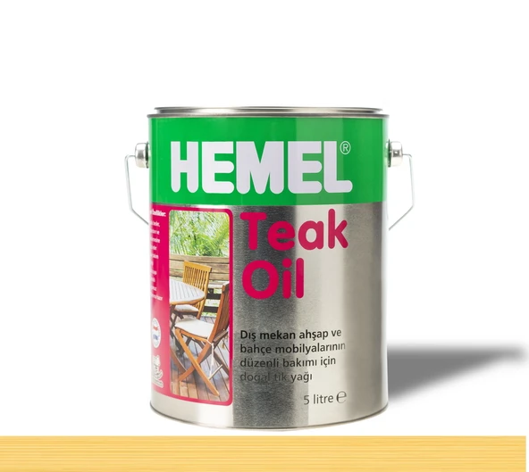 Hemel Teak Oil Şeffaf Tik Yağı 5 Lt ürün görseli 1