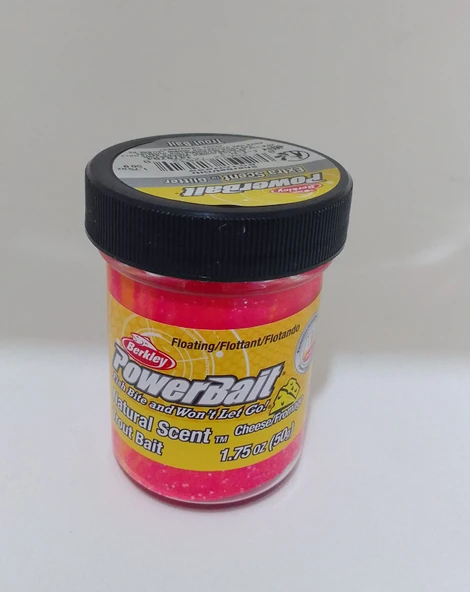 BERKLEY POWERBAİT ( SHERBET)72532 TURUNCU PEMBE RENK KARIŞIK ALABALIK HAMURU - Resim 3