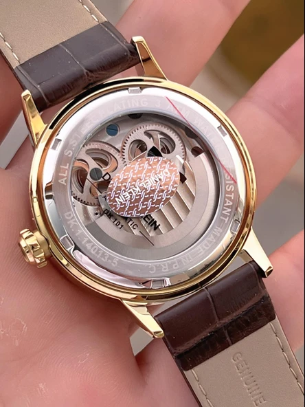 Daniel Klein Deri Kordon Otomatik Mekanizma Metap Ve Güneş Kadranlı Erkek Kol Saati+Bileklik 14013.5 - Resim 5